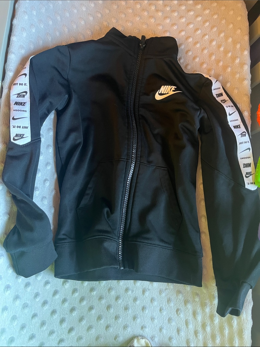 Nike Black & White Kids Full-Zip Jacket